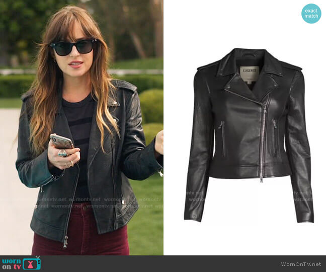L'Agence The Biker Jacket worn by Maggie Sherwoode (Dakota Johnson) on The High Note