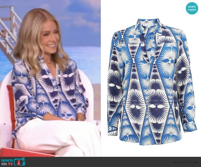 Lotty B Kim Blouse worn by Kelly Ripa on Live with Kelly and Mark