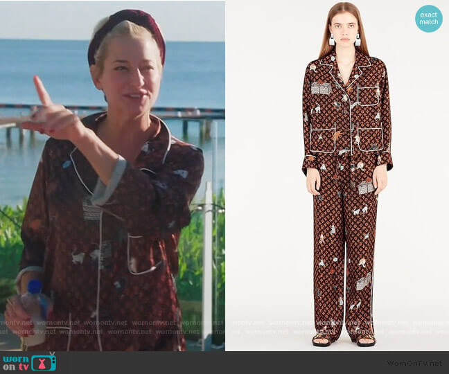 Louis Vuitton Catogram Print Pajamas worn by Dorinda Medley on The Real Housewives of New York City