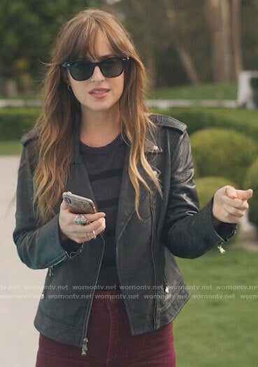 Maggie’s leather jacket on The High Note