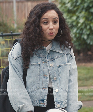 Moe’s cropped denim jacket on Trinkets