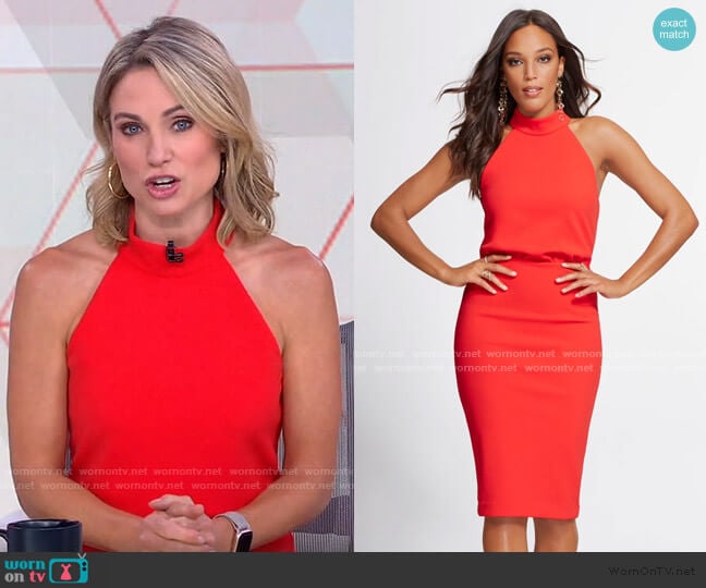 New York & Company Halter Dress - Gabrielle Union Collection worn by Amy Robach on Good Morning America