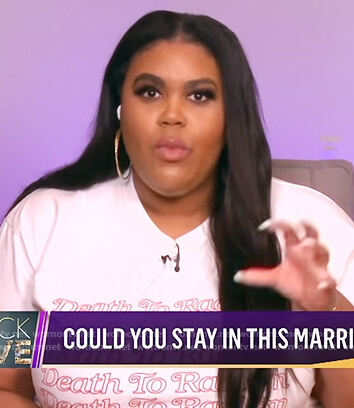 Nina’s death to racism tee on E! News Nightly Pop