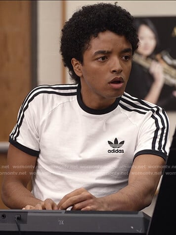 Noah’s Adidas stripe tee on Trinkets