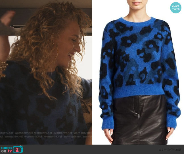 Rag and Bone Leopard Print Boxy Knit Sweater