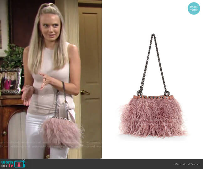 Rebecca Minkoff Ruby Ostrich Feather Bag worn by Abby Newman (Melissa Ordway) on The Young and the Restless