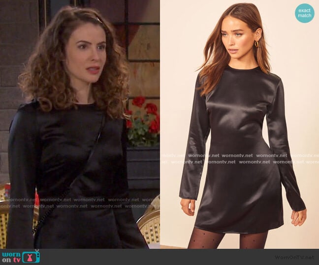 Reformation Bernadette Dress worn by Sarah Horton (Linsey Godfrey) on Days of our Lives