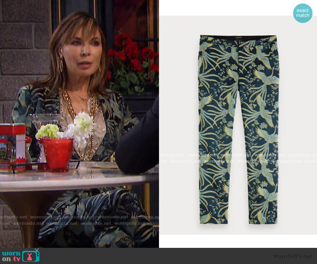 Scotch & Soda Textured Jacquard Trousers worn by Kate Roberts (Lauren Koslow) on Days of our Lives