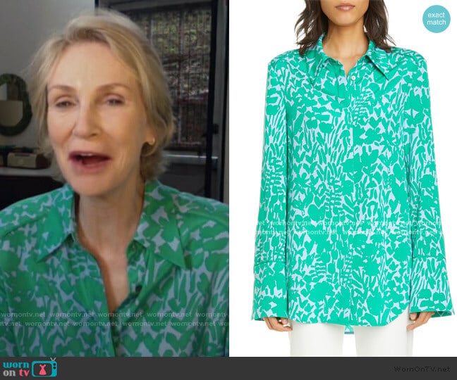 St. John Floral Markings Print Shirt
