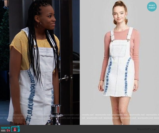 Target Tie Dye Pinafore Dress worn by Trina (Sydney Mikayla) on General Hospital