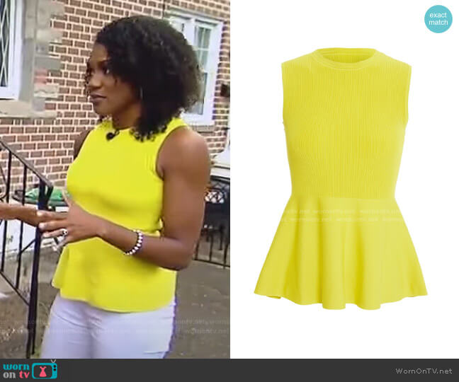 Theory Peplum Top worn by Janai Norman on Good Morning America