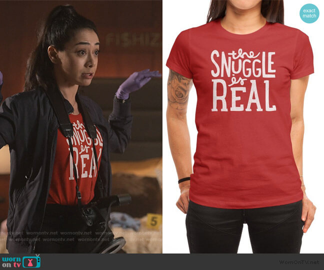Jack The Snuggle is Real Tee worn by Ella Lopez (Aimee Garcia) on Lucifer