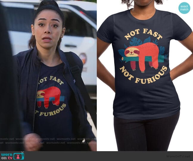 Michael Buxton Not Fast Not Furious Tee worn by Ella Lopez (Aimee Garcia) on Lucifer