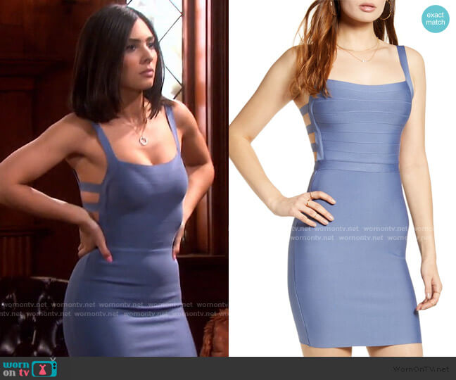 Tiger Mist Prague Back Cutout Minidress worn by Gabi Hernandez (Camila Banus) on Days of our Lives