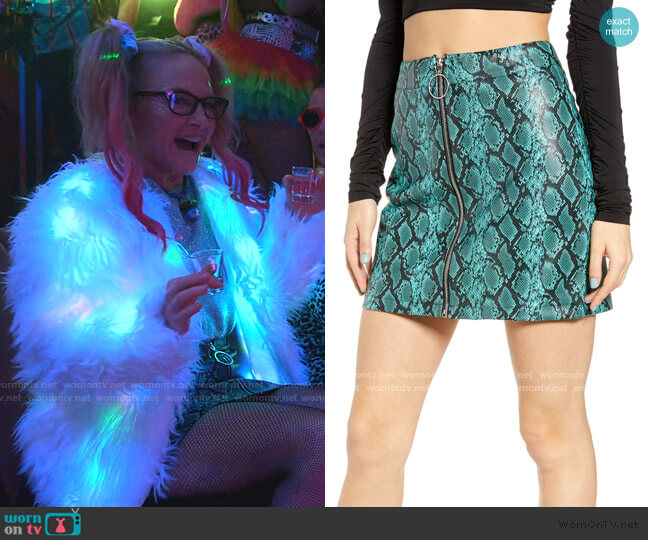 Tiger Mist Tash Miniskirt worn by Linda Martin (Rachael Harris) on Lucifer