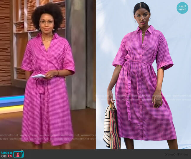 Tucker Safari Shirtdress worn by Adrienne Bankert on Good Morning America