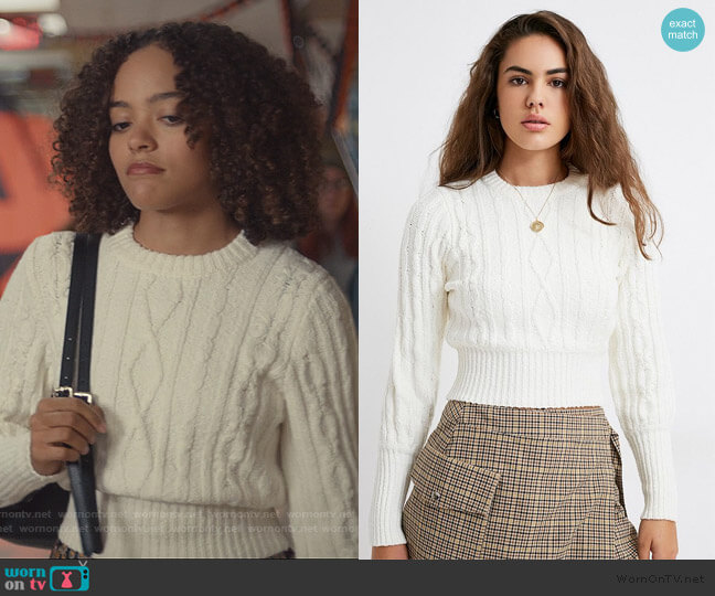 Urban Outfitters Chloe Knit Sweater worn by Tabitha Foster (Quintessa Swindell) on Trinkets