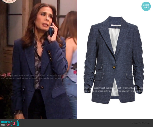 Veronica Beard Martel Herringbone Dickey Jacket worn by Hope Williams (Kristian Alfonso) on Days of our Lives
