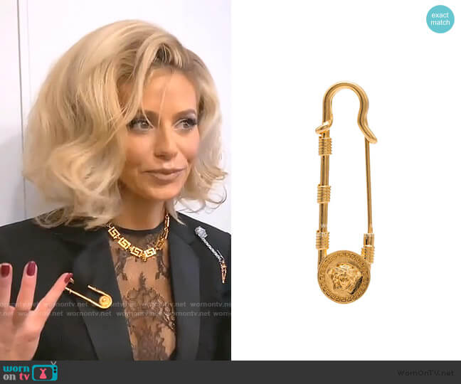 Versace Medusa Safety Pin Brooch worn by Dorit Kemsley on The Real Housewives of Beverly Hills