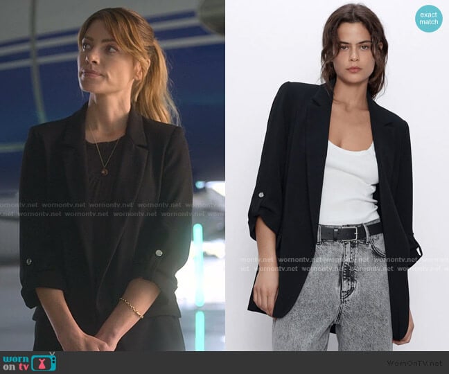 Zara Blazer with Roll Up Sleeves worn by Chloe Decker (Lauren German) on Lucifer