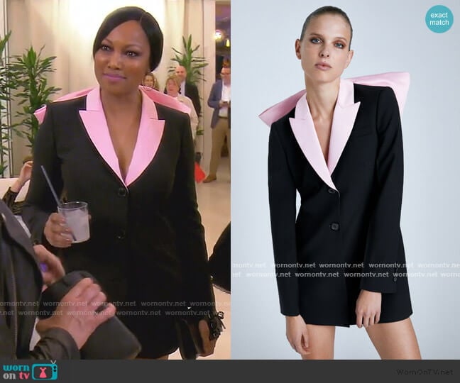 Zara Bow Blazer Dress worn by Garcelle Beauvais on The Real Housewives of Beverly Hills