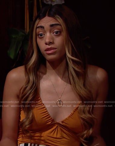 Zoe’s satin bodysuit on The Bold and the Beautiful