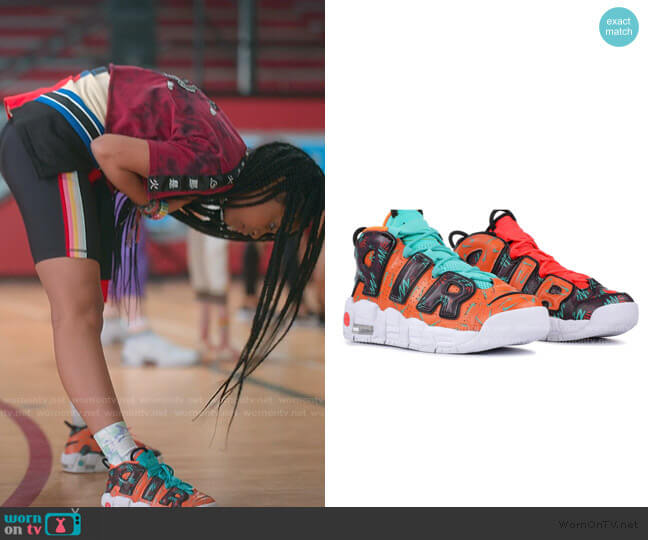 Nike Air More Uptempo What The 90s Sneakers worn by Flynn (Jadah Marie) on Julie and the Phantoms