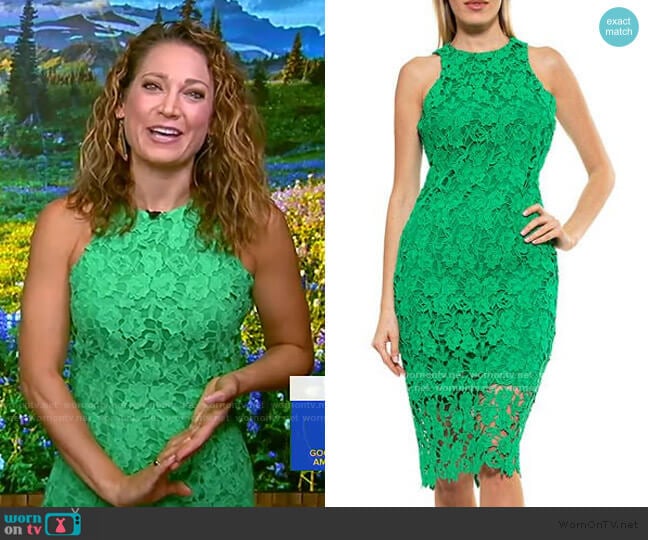 Alexia Admor Raquel Lace Dress worn by Ginger Zee on Good Morning America