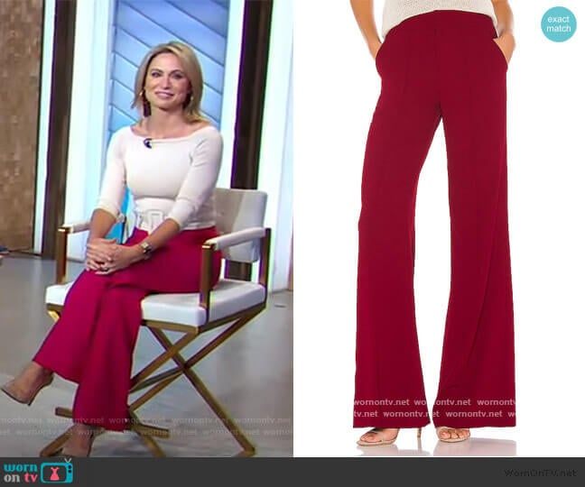 Alice + Olivia Dylan Pants worn by Amy Robach on Good Morning America