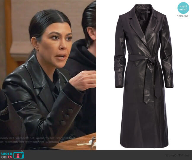 Alice + Olivia Karley Coat worn by Kourtney Kardashian on Keeping Up with the Kardashians