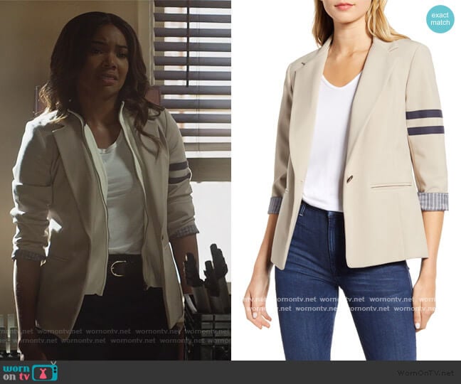 Bailey 44 Emerson Varsity Stripe Blazer with Dickey worn by Sydney Burnett (Gabrielle Union) on LA's Finest