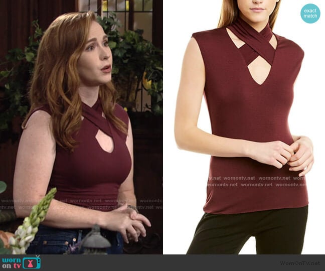 Bailey 44 Martina Top worn by Mariah Copeland (Camryn Grimes) on The Young and the Restless