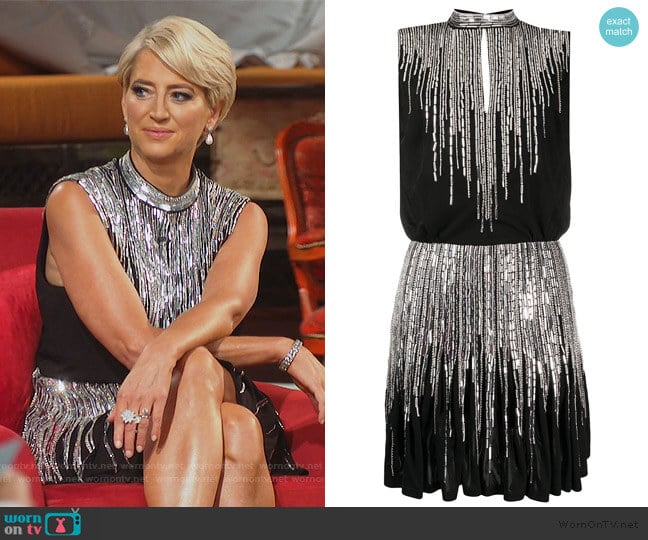 Balmain Embellished Mini Dress worn by Dorinda Medley on The Real Housewives of New York City