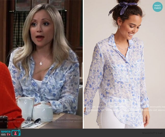 Bella Dahl Hipster Shirt worn by Lulu Spencer Falconeri (Emme Rylan) on General Hospital