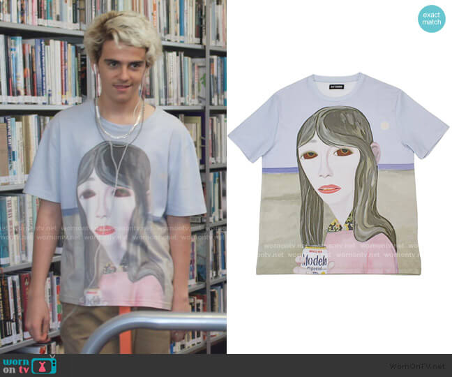 Raf Simons Brian Calvin T Shirt worn by Fraser Wilson (Jack Dylan Grazer) on We Are Who We Are