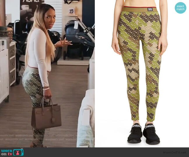 Burberry Turama TB Monogram Camo Print Leggings