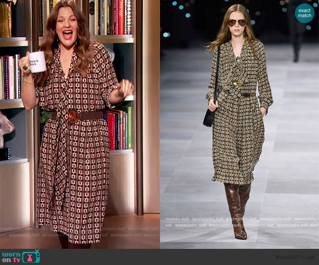 Celine Spring 2020 Collection worn by Drew Barrymore on The Drew Barrymore Show