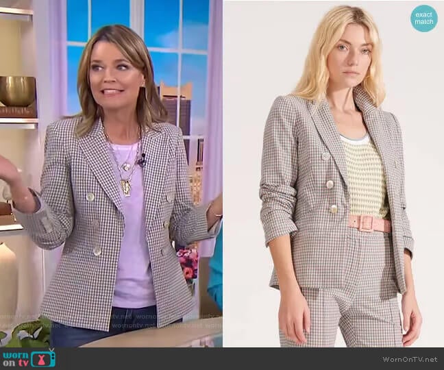 Veronica Beard Cosette Dickey Jacket worn by Savannah Guthrie on Today