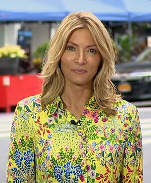 Deirdre Bolton’s yellow floral blouse on Good Morning America