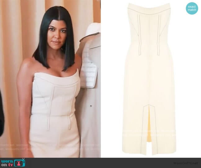 Dion Lee Convex Bustier Dress worn by Kourtney Kardashian on Keeping Up with the Kardashians