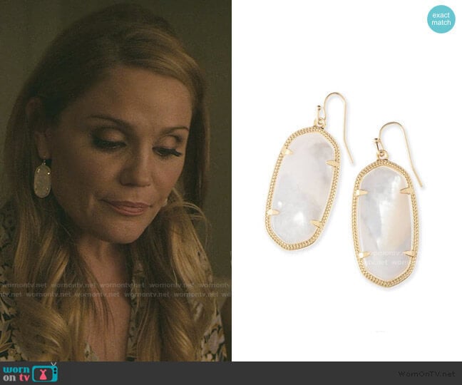 Kendra Scott Elle Earrings worn by Debbie Wesley (Virginia Williams) on Teenage Bounty Hunters