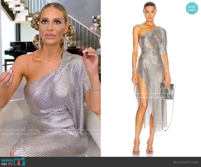 Fannie Schiavoni Margot Dress worn by Dorit Kemsley on The Real Housewives of Beverly Hills