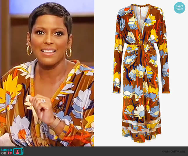 Fendi Multicolor chenille dress worn by Tamron Hall on Tamron Hall Show