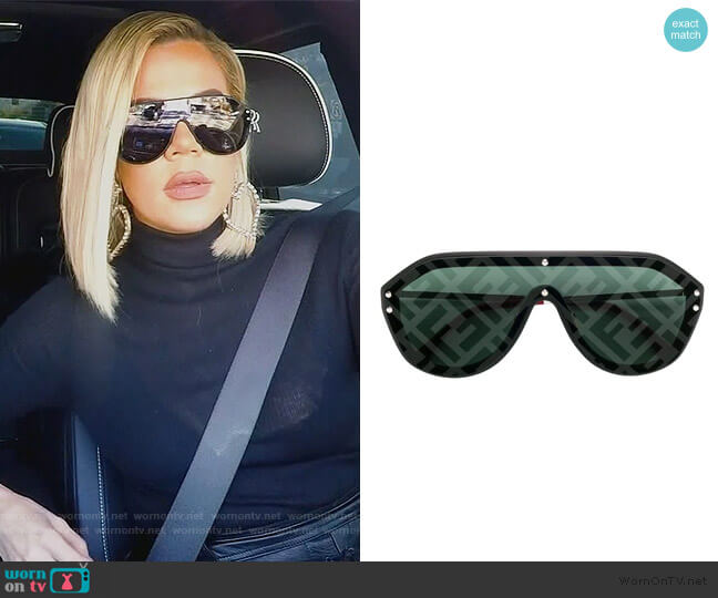 Fendi Aviator Style Sunglasses worn by Khloe Kardashian on Keeping Up with the Kardashians