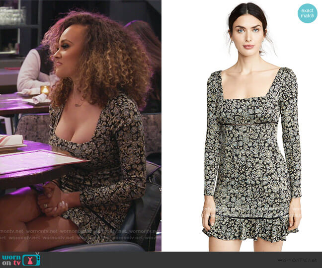 Free People Boheme Floral Mini Dress worn by Ashley Darby on The Real Housewives of Potomac