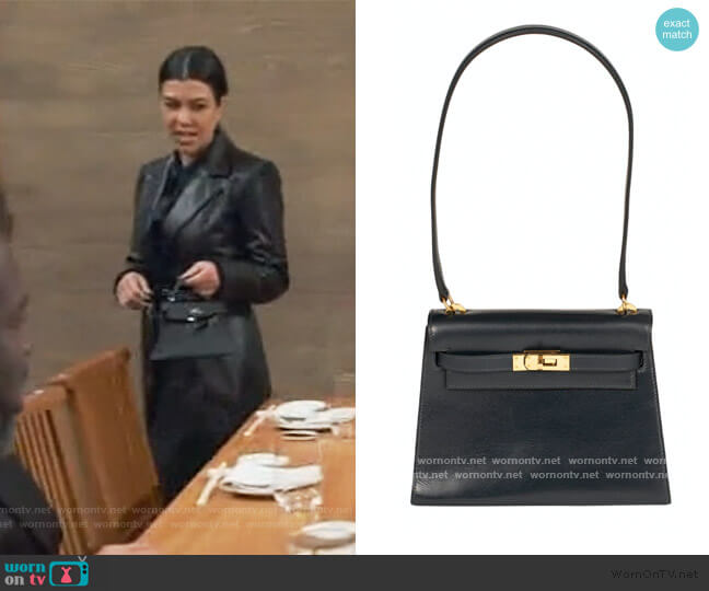 Hermes Kelly Mini Leather Handbag worn by Kourtney Kardashian on Keeping Up with the Kardashians