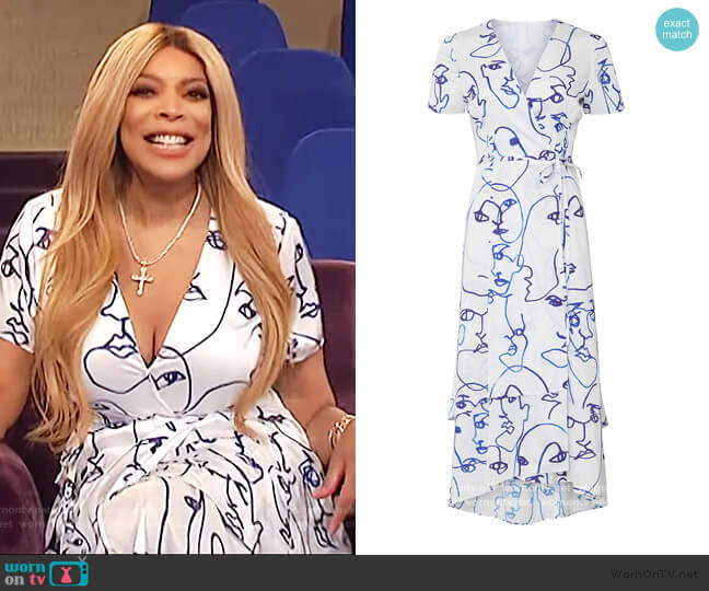 Hutch Printed Rosa Dress worn by Wendy Williams on The Wendy Williams Show