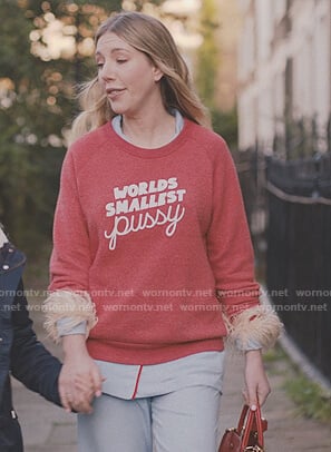 Katherine’s worlds smallest pussy sweatshirt on The Duchess