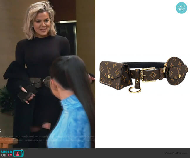 Louis Vuitton Daily Multi Pocket Belt worn by Khloe Kardashian on Keeping Up with the Kardashians