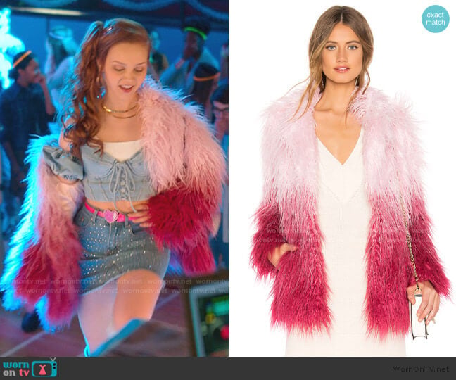 Majorelle Stella Coat worn by Carrie (Savannah Lee May) on Julie and the Phantoms